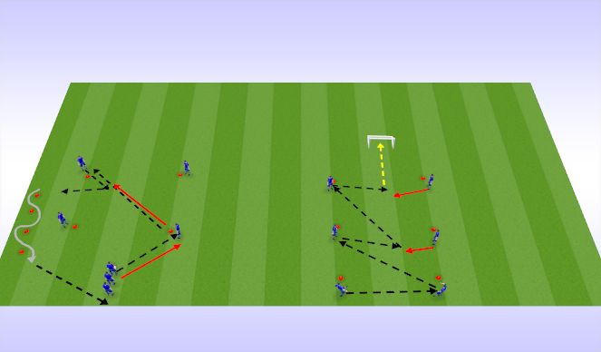 Football/Soccer Session Plan Drill (Colour): Passningsövning