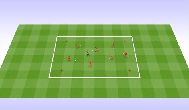 Football/Soccer Session Plan Drill (Colour): Ball Mastery