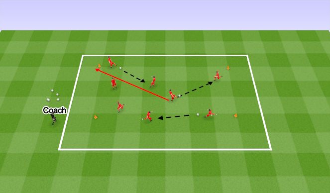 Football/Soccer Session Plan Drill (Colour): Pass & Get out