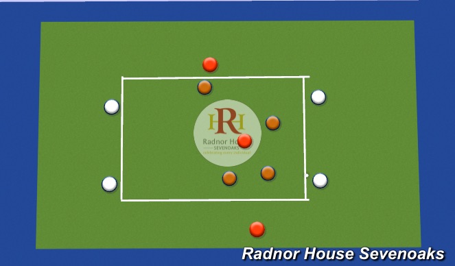 Hockey Session Plan Drill (Colour): Klopp Rondo