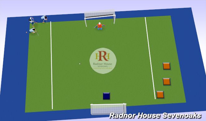 Hockey Session Plan Drill (Colour): Number counter- over/under load game