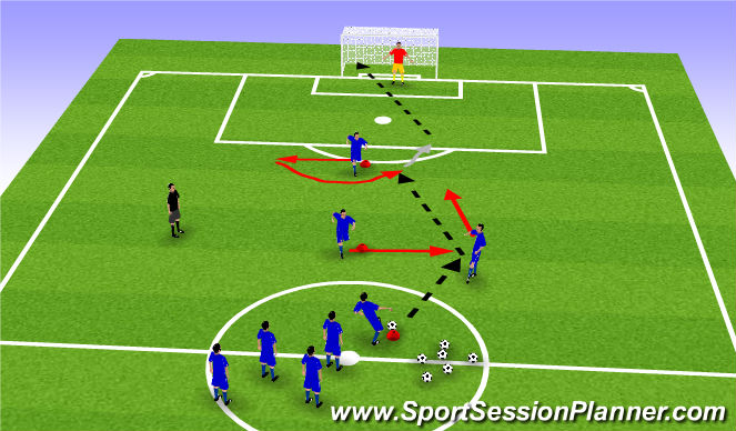 Football/Soccer Session Plan Drill (Colour): movement off the ball 3