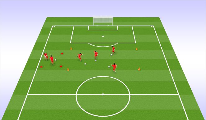 Football/Soccer Session Plan Drill (Colour): Warm-up