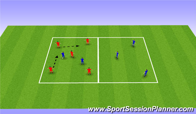 Football/Soccer Session Plan Drill (Colour): Possession Game