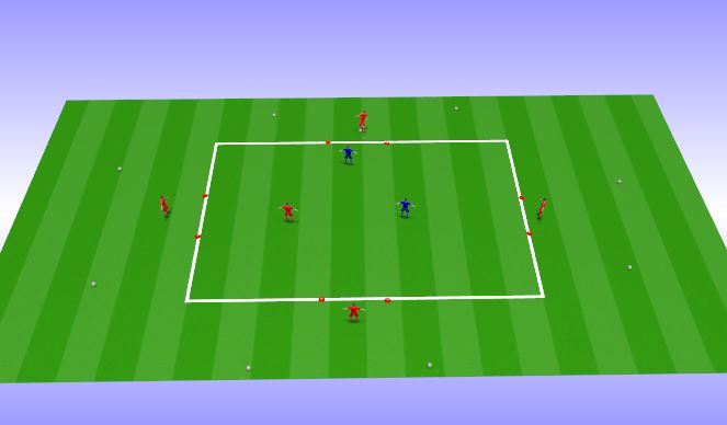 Football/Soccer Session Plan Drill (Colour): 5v2's transition