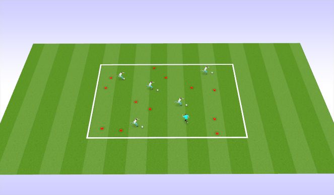Football/Soccer Session Plan Drill (Colour): Warm Up