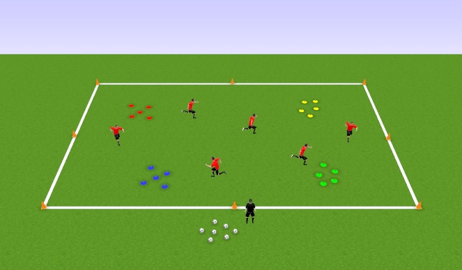 Football/Soccer Session Plan Drill (Colour): Treasure Island