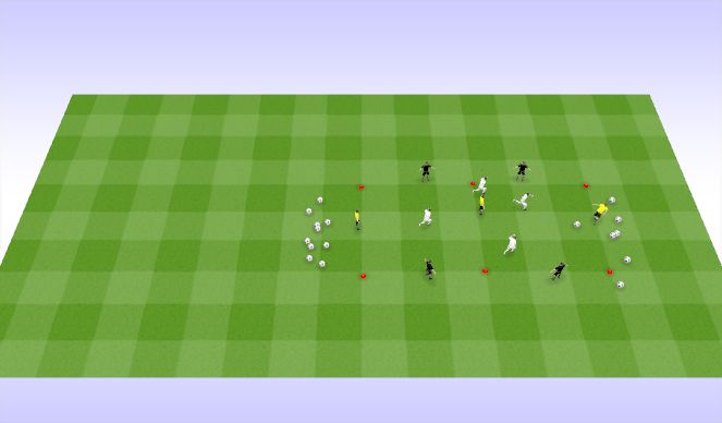 Football/Soccer Session Plan Drill (Colour): Warm-Up 1