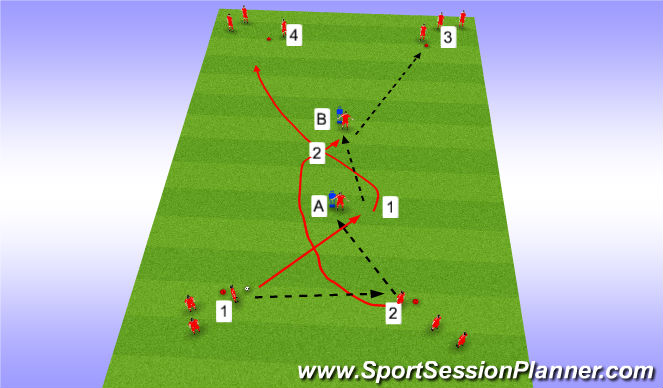 Football/Soccer Session Plan Drill (Colour): Y Passing