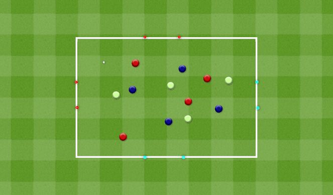 Football/Soccer Session Plan Drill (Colour): 4 v 4 + 4 Speed