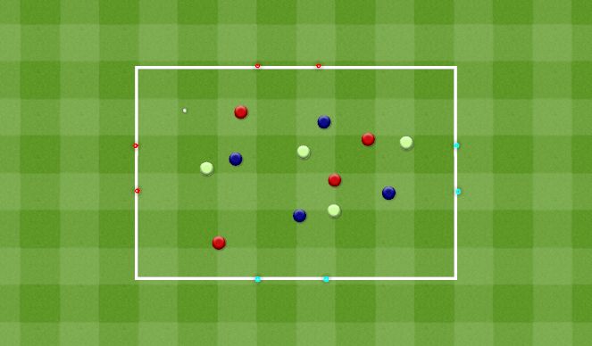 Football/Soccer Session Plan Drill (Colour): 4 v 4 + 4 Speed