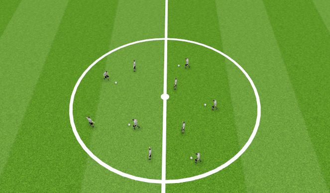 Football/Soccer Session Plan Drill (Colour): Passing Warm Up 5 Balls