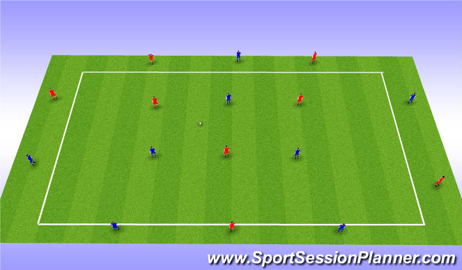 Football/Soccer Session Plan Drill (Colour): Possession