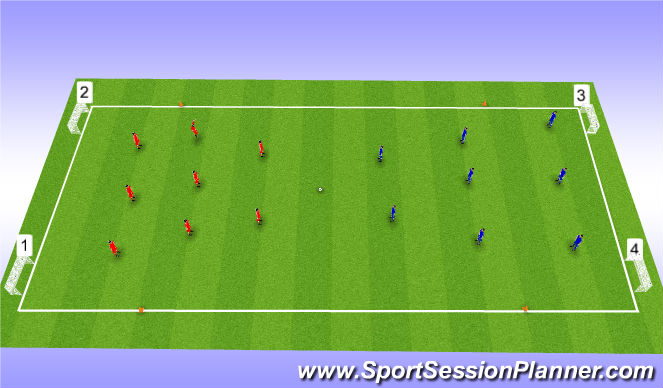 Football/Soccer Session Plan Drill (Colour): Possession 2