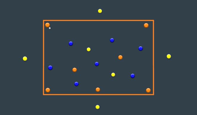 Football/Soccer Session Plan Drill (Colour): Rondo : Conserver en superiorité numérique