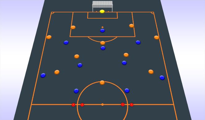 Football/Soccer Session Plan Drill (Colour): Opposition de fin de séance