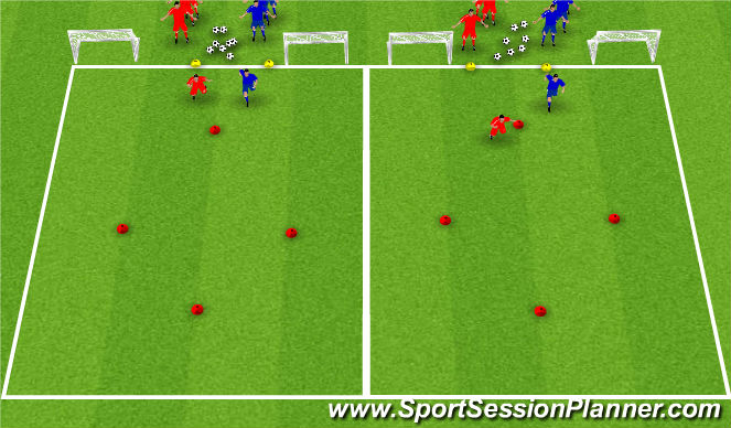Football/Soccer Session Plan Drill (Colour): Warm Up