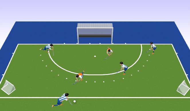 Hockey Session Plan Drill (Colour): Attacking Overload on Goal