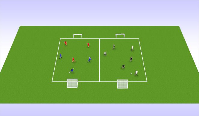 Football/Soccer Session Plan Drill (Colour): Warm up game
