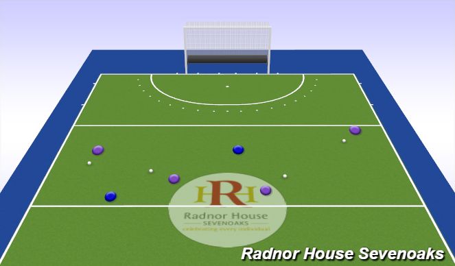 Hockey Session Plan Drill (Colour): Defensive Gladiator