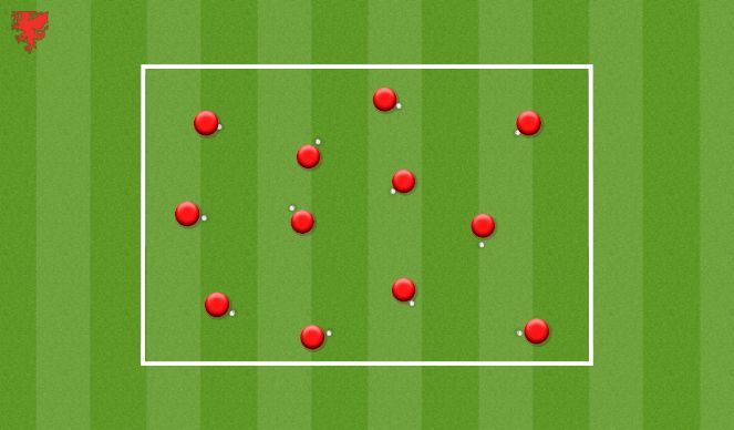 Football/Soccer Session Plan Drill (Colour): Ball Mastery