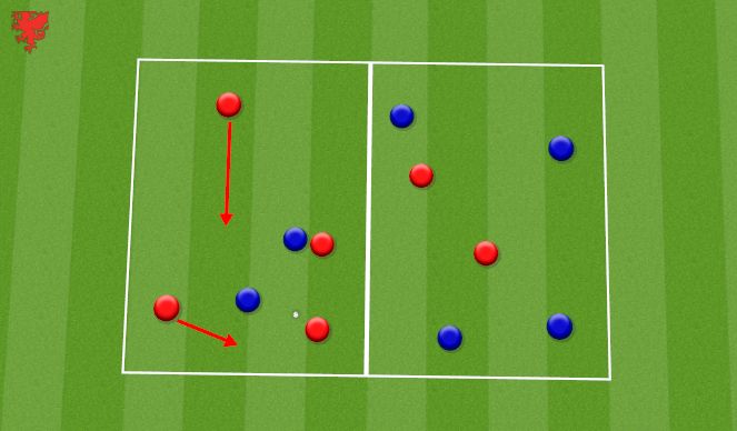 Football/Soccer Session Plan Drill (Colour): Recognise Opposition Movement