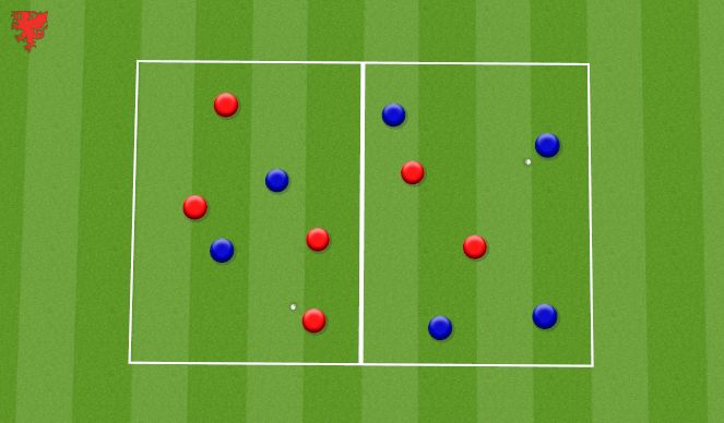 Football/Soccer Session Plan Drill (Colour): Leave the Furthest players