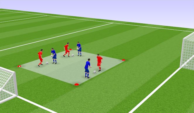 Football/Soccer Session Plan Drill (Colour): Arrival activity