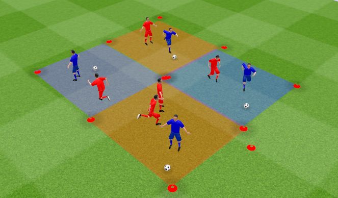 Football/Soccer Session Plan Drill (Colour): Animation 3