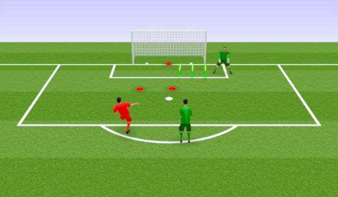 Football/Soccer Session Plan Drill (Colour): Passing and Middle Height (15min)