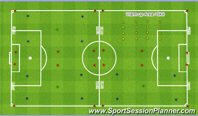 Football/Soccer Session Plan Drill (Colour): Park Set Up