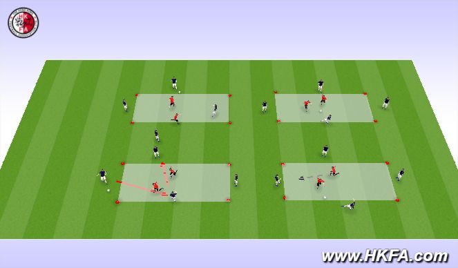 Football/Soccer Session Plan Drill (Colour): 熱身