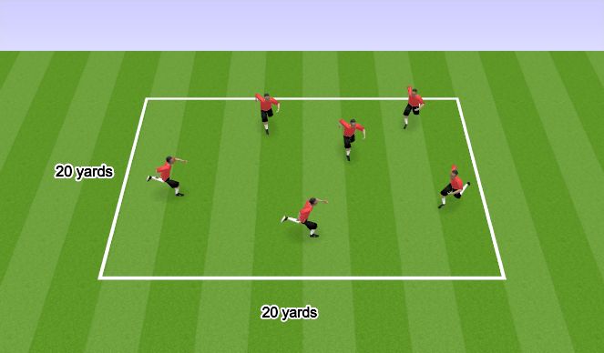 Football/Soccer Session Plan Drill (Colour): Warm up