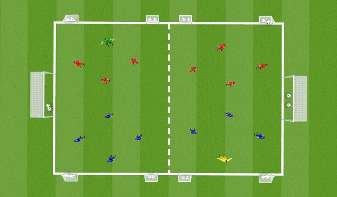 Football/Soccer Session Plan Drill (Colour): Interval Game - Small Game