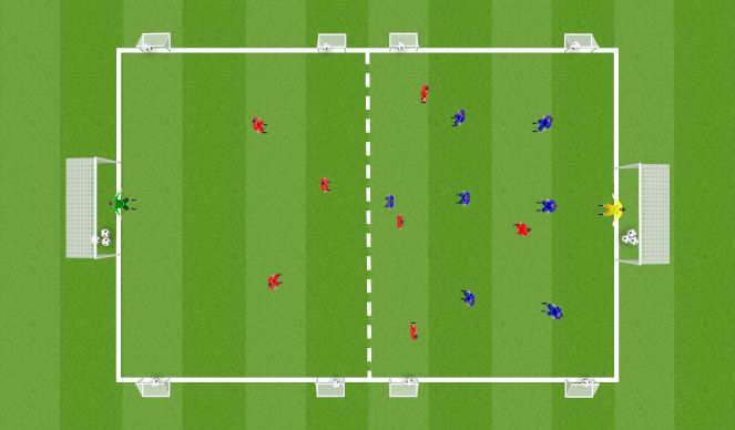 Football/Soccer Session Plan Drill (Colour): Interval Game - Big Game