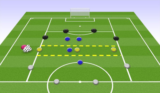 Football/Soccer Session Plan Drill (Colour): 4-2 (Structure) Rondo