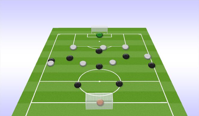 Football/Soccer Session Plan Drill (Colour): 8v7 POP
