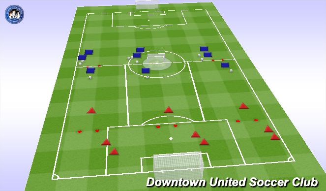 Football/Soccer Session Plan Drill (Colour): 1v1 in Defensive 1/3