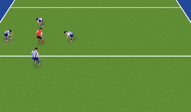 Hockey Session Plan Drill (Colour): Technical Rondo