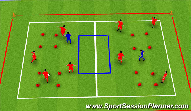 Football/Soccer Session Plan Drill (Colour): small area practice