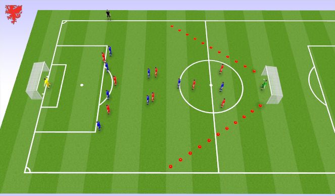 Football/Soccer Session Plan Drill (Colour): SSG