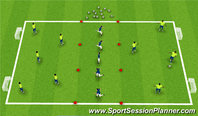 Football/Soccer Session Plan Drill (Colour): Positioning Game