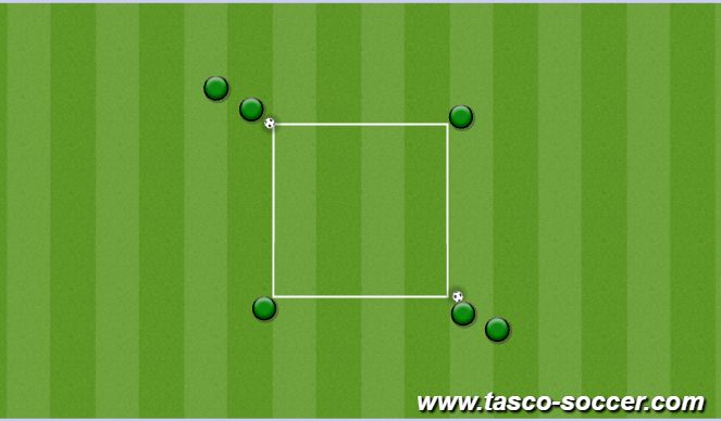 Football/Soccer Session Plan Drill (Colour): passing square