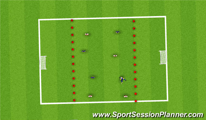 Football/Soccer Session Plan Drill (Colour): Conditioned Game