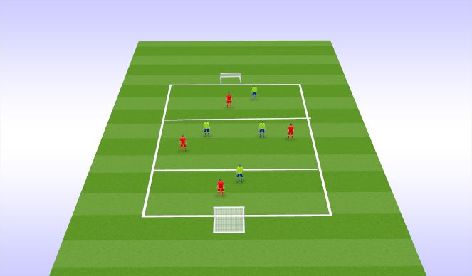 Football/Soccer Session Plan Drill (Colour): 9v9
