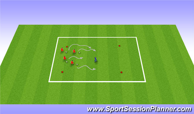 Football/Soccer Session Plan Drill (Colour): Octopus