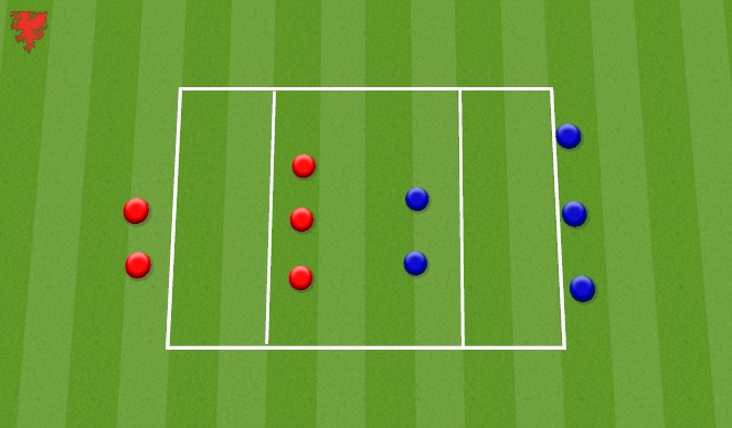 Football/Soccer Session Plan Drill (Colour): 3 v 2