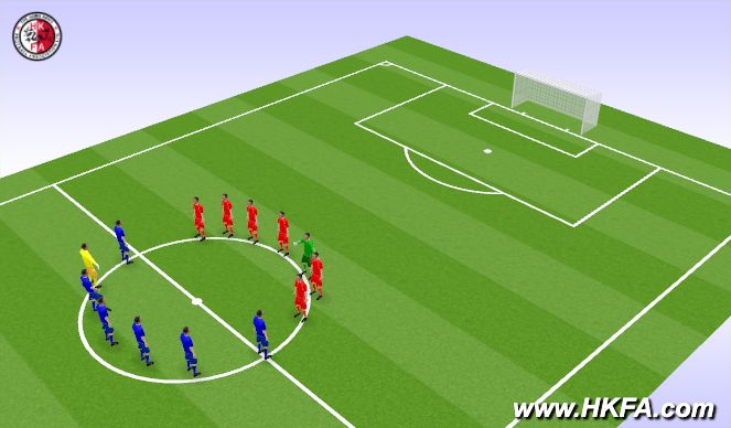 Football/Soccer Session Plan Drill (Colour): Cool Down 5mins