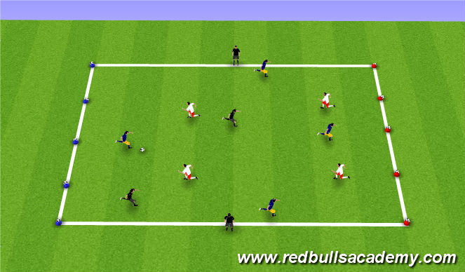 Football/Soccer Session Plan Drill (Colour): Coconuts