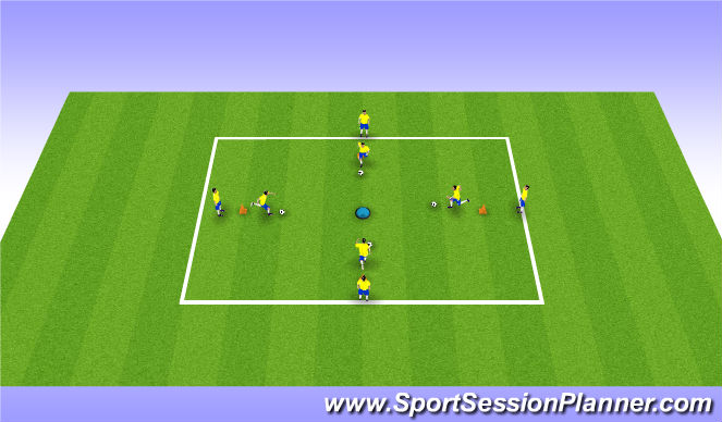 Football/Soccer Session Plan Drill (Colour): Repatition Turning Techniques